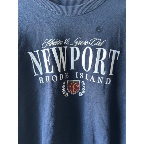 NWT Hollister Newport Rhode Island Graphic Sweatshirt Navy Blue L Preppy - Picture 6 of 9